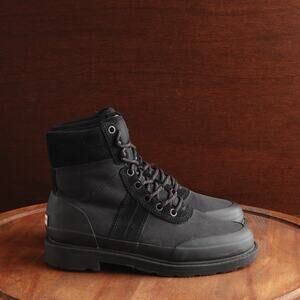 Hunter Boots Womens SZ 6 BLK Commando Combat Lace Up Ankle Suede Utility Outdoor